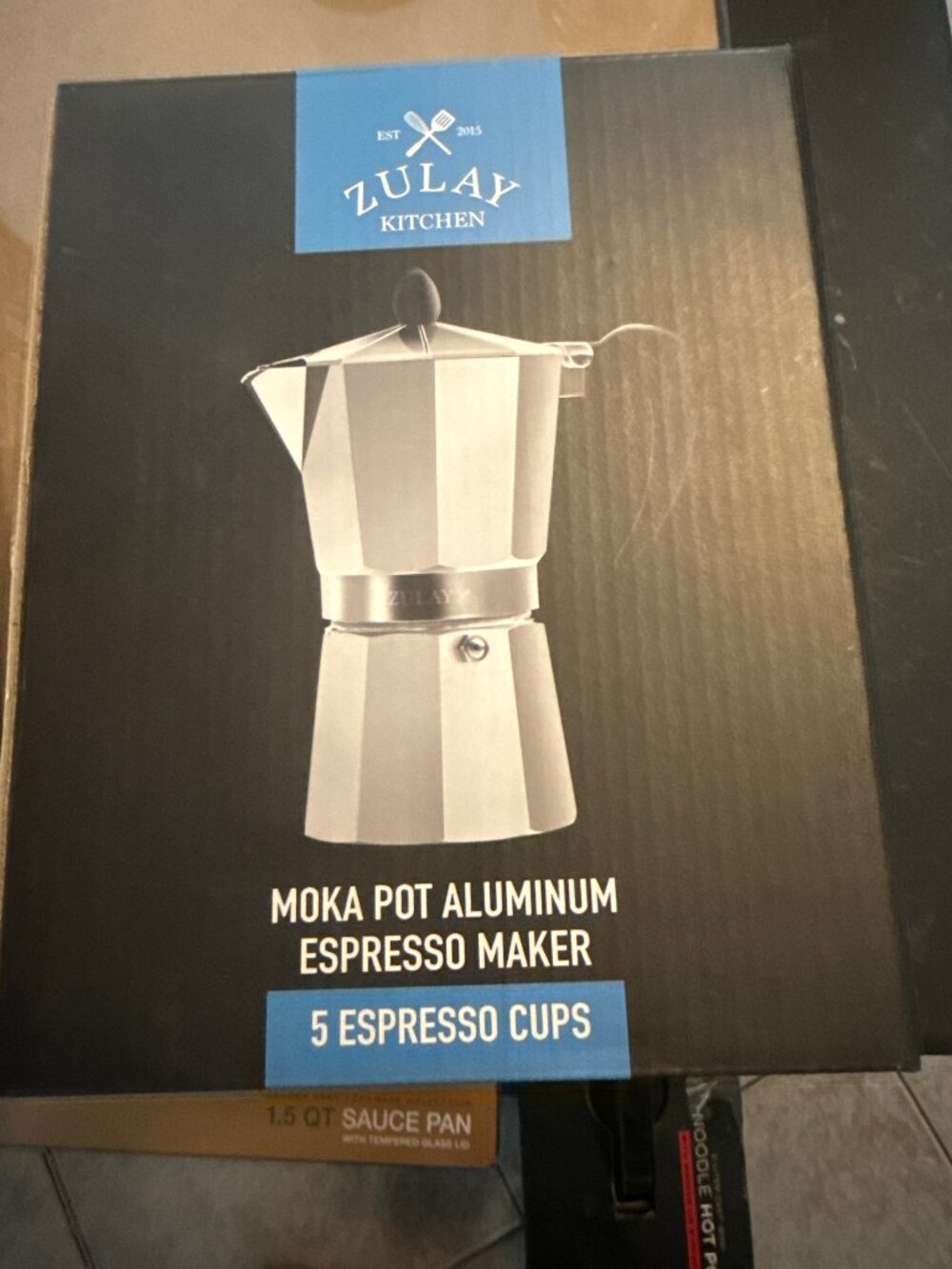 Moka Pot Aluminum Expresso Maker Zulay Kitchens 5 Expresso Cups Home Brew Cafe